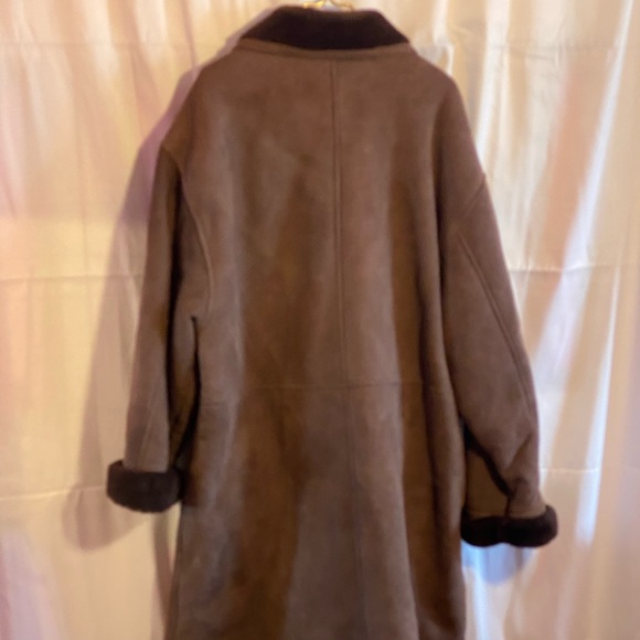 French Creek Genuine Suede Shearland Double Breasted Coat XL - Picture 2 of 8